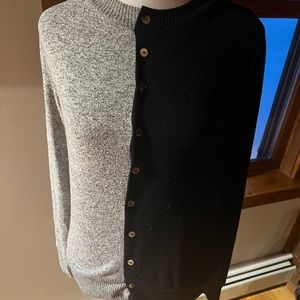 Gray and black cute cardigans with buttons (does not unbutton) size small